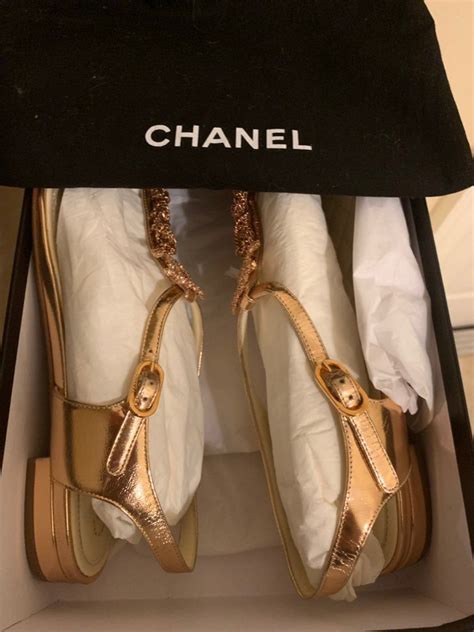 sandali simil chanel|authentic Chanel sandals.